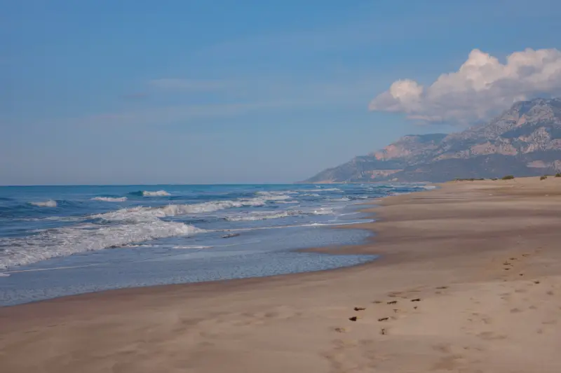Patara Beach is famous tourist landmark and natural