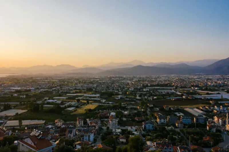 Sunset above Fethiye city center